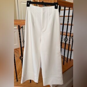 ANTONIO MELANI White High-Rise Wide Leg Pants